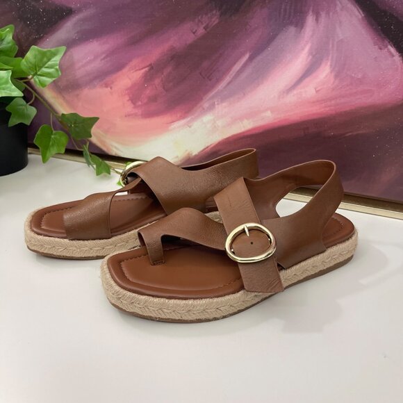 Nordstrom Perri Thong Slingback Espadrille Sandal in Tan 6.5 - Picture 6 of 12